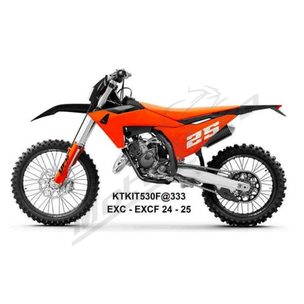 Polisport Plastic Kit Black / Orange KTM EXC 150-300cc 24-26