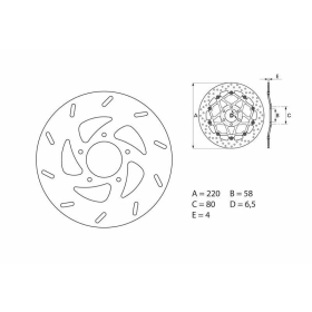 BREMBO Serie Oro Round Fixed Brake Disc front APRILIA / GILERA / KYMCO / PIAGGIO / VESPA 50-200cc 1991-2016