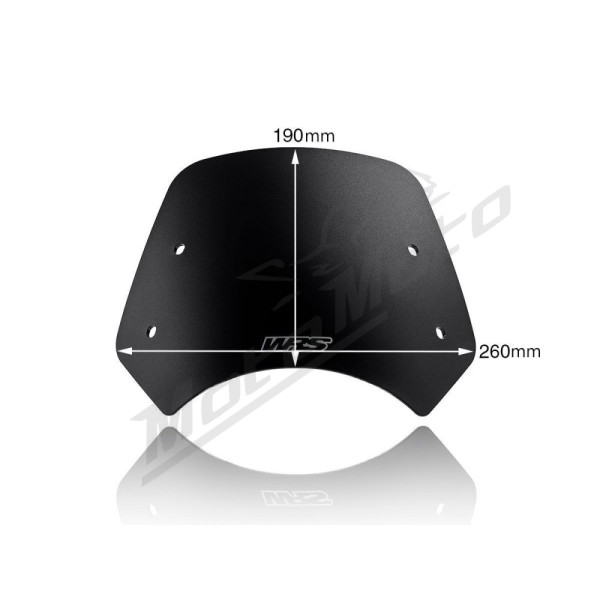 WRS SPORT Windscreen Matt Black Benelli Leoncino 500 ABS 17-23