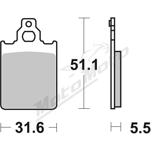 SBS HF Street Ceramic Brake Pads Front 117HF Aprilia / Italjet / Piaggio 50-125 92-03 