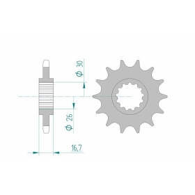 AFAM Steel Standard Front Sprocket 20612 - 525 14-16 teeth HONDA CB / CMX / NT / CRF / CBR / XL 600-1100cc 96-25