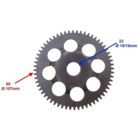 Starter bendix gear MaxTuned SUZUKI / MORINI AC 2T 22+60teeth