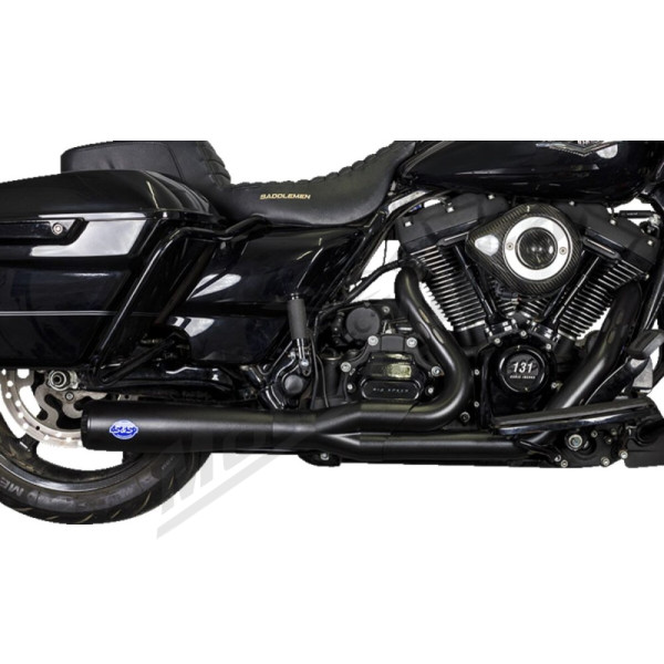 S&S CYCLE 2-into-1 Diamondback Exhaust System Harley Davidson FLH / FLHFB / FLHR / FLHRC 1750-1977cc 17-23
