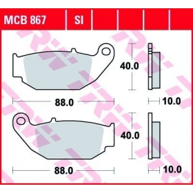 BRAKE PADS TRW MCB867 STANDARD