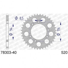AFAM Aluminium Rear Sprocket 520 40-42 teeth MONTESA COTA / FANTIC SECTION 250-315cc 90-07