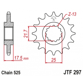 Front sprocket JTF297RB