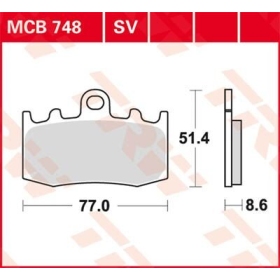 TRW All Round Sintered Metal Brake Pads BMW K / R 850-1300cc 00-16