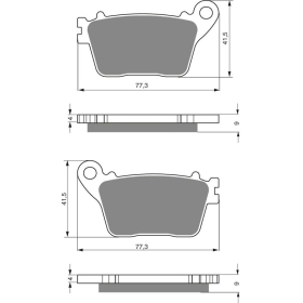 GOLDFREN stabdžių trinkelės 242 S3 Honda / Kawasaki / Suzuki / Yamaha