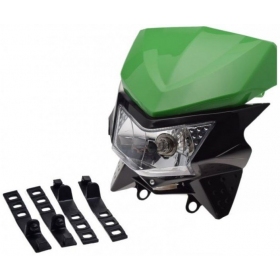 Universal black/green headlight 300mm