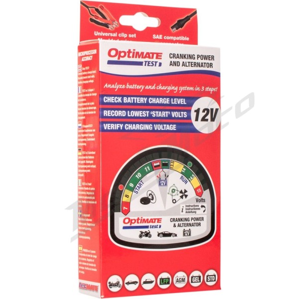 TECMATE OptiMate TEST Cranking & Alternator