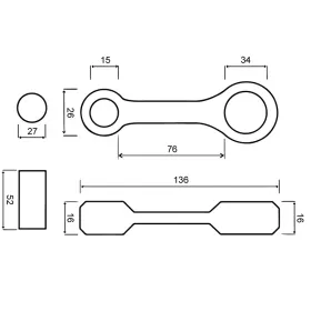 VESRAH Connecting rod Kawasaki KLT 160 1985
