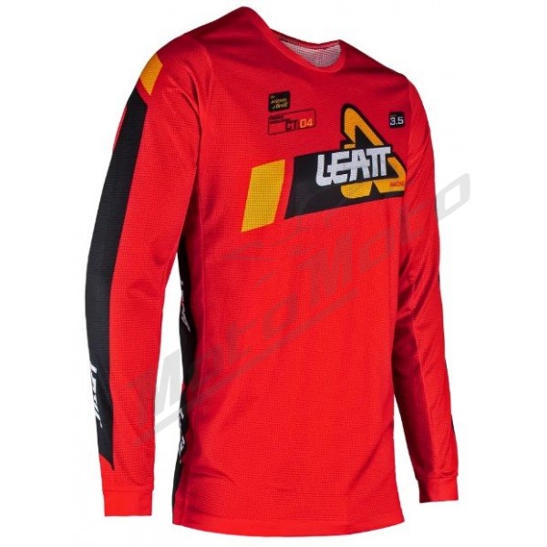 Off Road kelnės + marškinėliai Raudoni Leatt 3.5 Ride