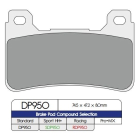 DP BRAKES Standard Sintered Metal Brake Pads Honda CB / CBR / VFR 600-1000cc 04-18