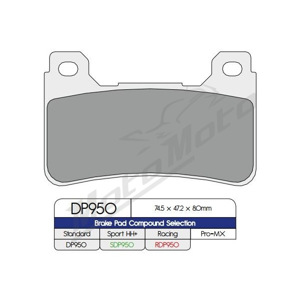 DP BRAKES Standard Sintered Metal Brake Pads Honda CB / CBR / VFR 600-1000cc 04-18
