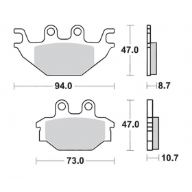 BRAKE PADS FERODO FDB2184P / MCB760 STANDARD PLATINUM