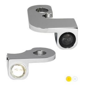 HEINZ BIKES Series Handlebar Turn Signals/Position light Chrome Harley Davidson FLS / FLST / FLSTC / FLSTF / FXSTSI / FXSTC 1340/1690 90-14