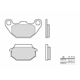 BREMBO Scooter Sintered stabdžių trinkelės priekinės KYMCO / SYM 50-200cc 1999-2023