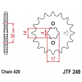 Front sprocket JTF249