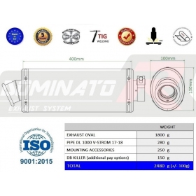 Exhaust silencer Dominator OV SUZUKI V-STROM 1000 2017-2020