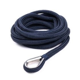 Qvarken Mooring Rope Dockline with thimble Navy