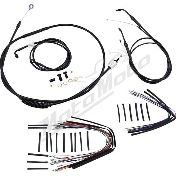 BURLY BRAND Ape Hangers handlebars Cables / Lines Extension Kit Harley Davidson 1584cc 2007-2011