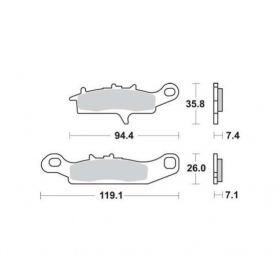 BRAKE PADS FERODO FDB2188SG / MCB757 OFFROAD