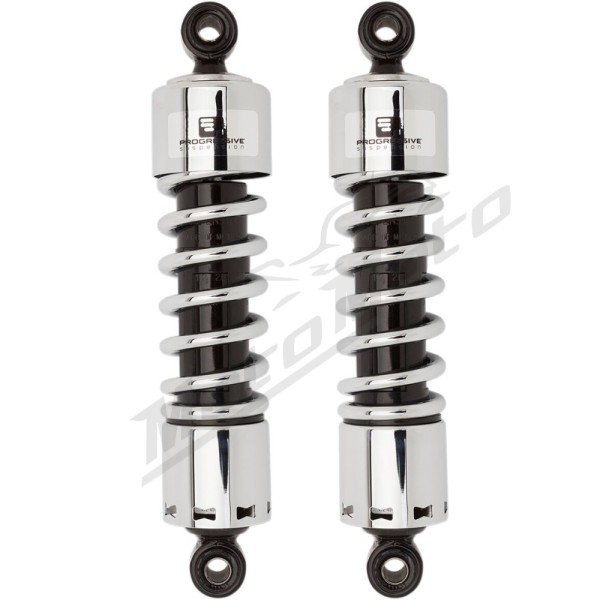 PROGRESSIVE SUSPENSION 412 Series Shocks 17,00kg/mm Harley Davidson FLD / FXD / FXDB / FXDBB / FXDC / FXDF / FXDL / FXDWG / FXDX 1340-1800 00-17