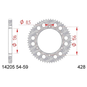 AFAM Steel Standard Rear Sprocket 428 54-59 teeth HUSQVARNA TE 125 11-13