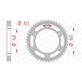 AFAM Steel Standard Rear Sprocket 530 44-48 teeth