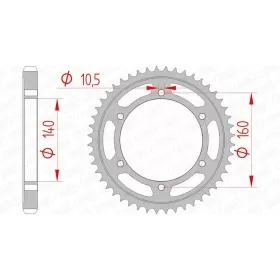 AFAM Steel Standard Rear Sprocket 530 44-48 teeth