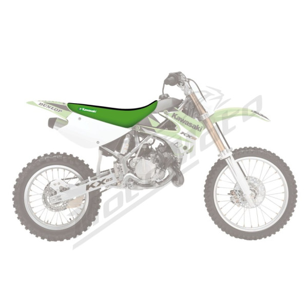 Blackbird sėdynės užvalkalas DOUBLE GRIP 3 Kawasaki KX 85 2001-2013 Žalia/Juoda