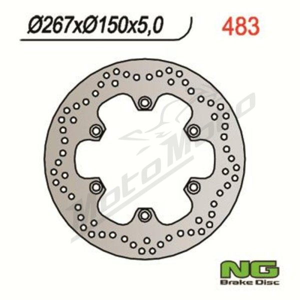 NG BRAKES Round Fixed Brake Disc Yamaha 60-1300cc 82-09