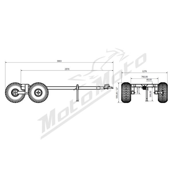 Ultratec Chassis 80mm incl. support leg