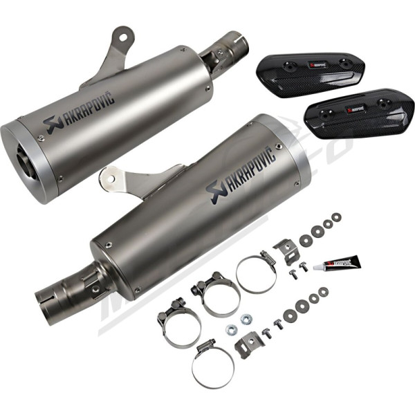 AKRAPOVIC Slip-On Line Muffler Titanium / Aluminum Yamaha VMX 1700 09-16