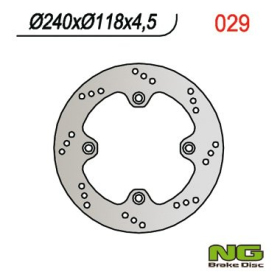 NG BRAKES Fixed Rear Brake Disc 240mm Suzuki DR / XF 650cc 96-11