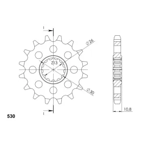 Supersprox Front sprocket 530 17T Yamaha FJ / FZ / MT / RD / XJR / YZF 500-1700cc 84-22