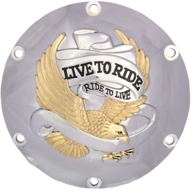 DRAG SPECIALTIES Live To Ride Derby Cover Harley Davidson XL / XR 883-1200cc 04-22