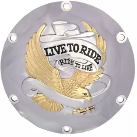DRAG SPECIALTIES Live To Ride Derby Cover Harley Davidson XL / XR 883-1200cc 04-22