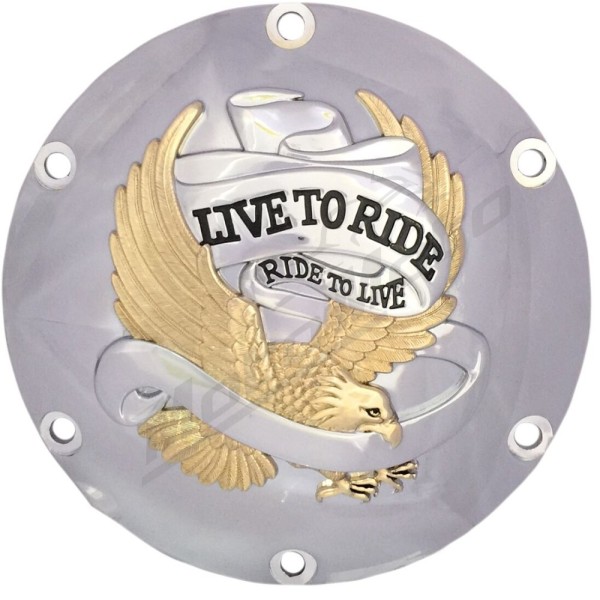 DRAG SPECIALTIES Live To Ride Derby Cover Harley Davidson XL / XR 883-1200cc 04-22
