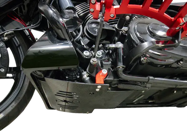 THRASHIN SUPPLY CO. Skid Plate Carbon Red Harley Davidson FLHX / FLTRX 1923cc 24-25