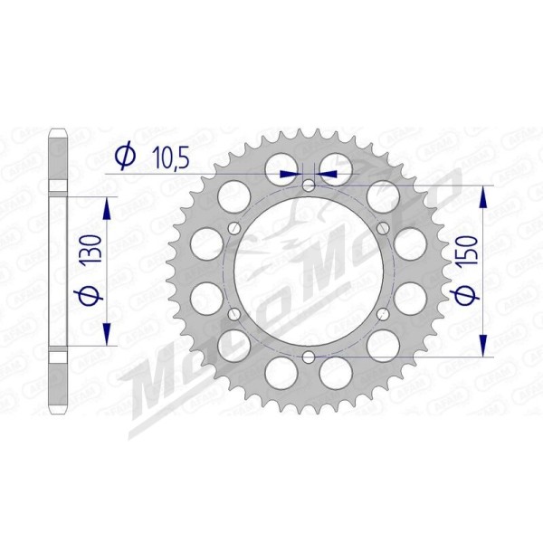 AFAM Aluminium Rear Sprocket 520 45-48 teeth
