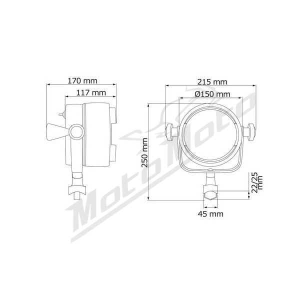 Osculati Night Eye Manual Spotlight 12V