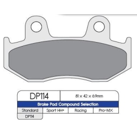 DP BRAKES Standard Sintered Metal Brake Pads Honda NES / NHX / PS / SCV / SES / SH 100-150cc 00-12