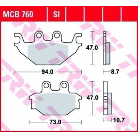 BRAKE PADS TRW MCB760 STANDARD