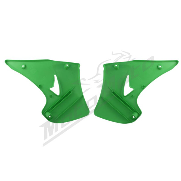 Radiator covers green CEMOTO KAWASAKI KX 125-250cc 2003-2008