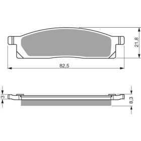 GOLDFREN stabdžių trinkelės 034 Carbon Ceramic AD Yamaha TZR / YZ 65-125 86-24