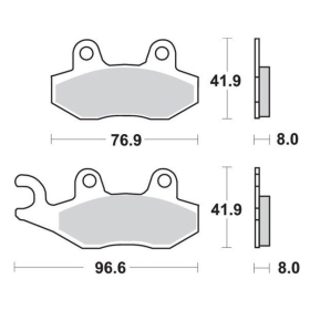 Sbs Brakepads 197HM Benelli / Peugeot / PGO / Suzuki / Triumph