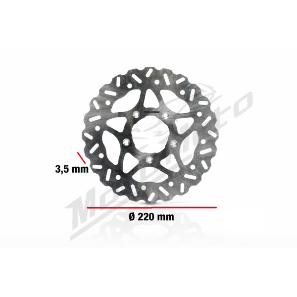 Brake disc MALOSSI Whoop Ø220 Aprilia / Derbi / Gilera / Piaggio 50-200 97-25 front