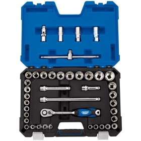 DRAPER Metric & Inch 1/2” Sockets & Ratchet Set  41 pieces