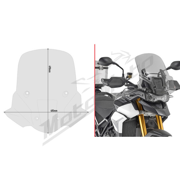 GIVI Smoked Screen 49x48.5cm Triumph Tiger 900 20-22